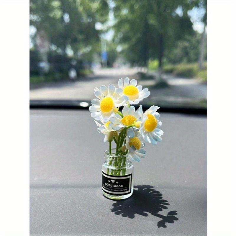 1pc Car Ornament Mini Vase Flower Interior Decoration Center Console Decoration
