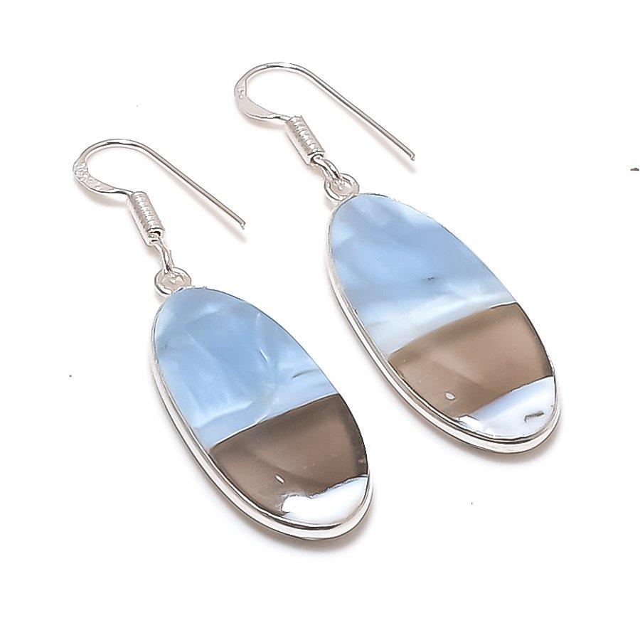 Natural Owhyee Opal Gemstone 925 Sterling Silver Jewelry Earring 1.97  AE-12286