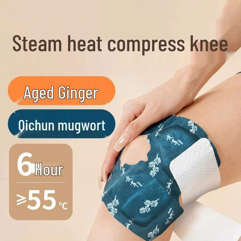 Mugwort Self-Heating Knee Pads – Steam Warmth Moxibustion Patches for Joint & Cold Leg Relief