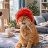 Funny Pet Cat Wigs Polyester Dog Hairpiece Pet Headgear Cat Headdress  Photo Props
