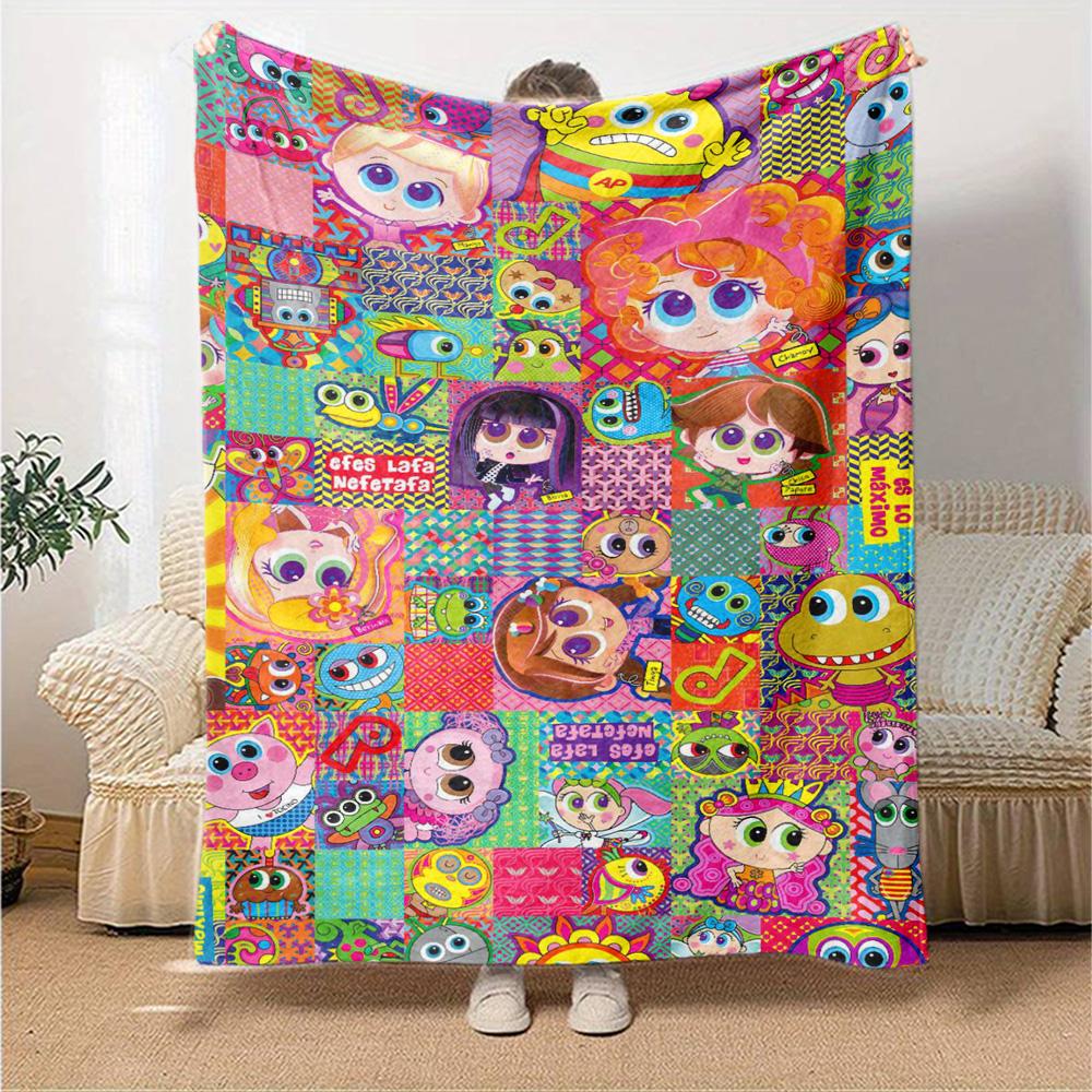 Distroller Print Flannel Blanket High Quality Warm Comfortable Cover for All Seasons Perfect for Gifts Home Decor