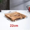Heat Insulation Wooden Mat Iron Plate Bottom Board Bowl BBQ Square Wood Pad Stone Casserole Pot Pad Placemat for Dining Table