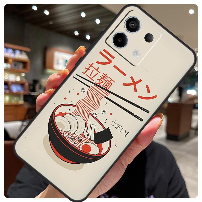 Ramen Cat Japanese Art Case For Xiaomi Redmi Note 14 10 11 12 13 15 Pro Plus Cover For Redmi 15 15C 14C 10C 12C 13C