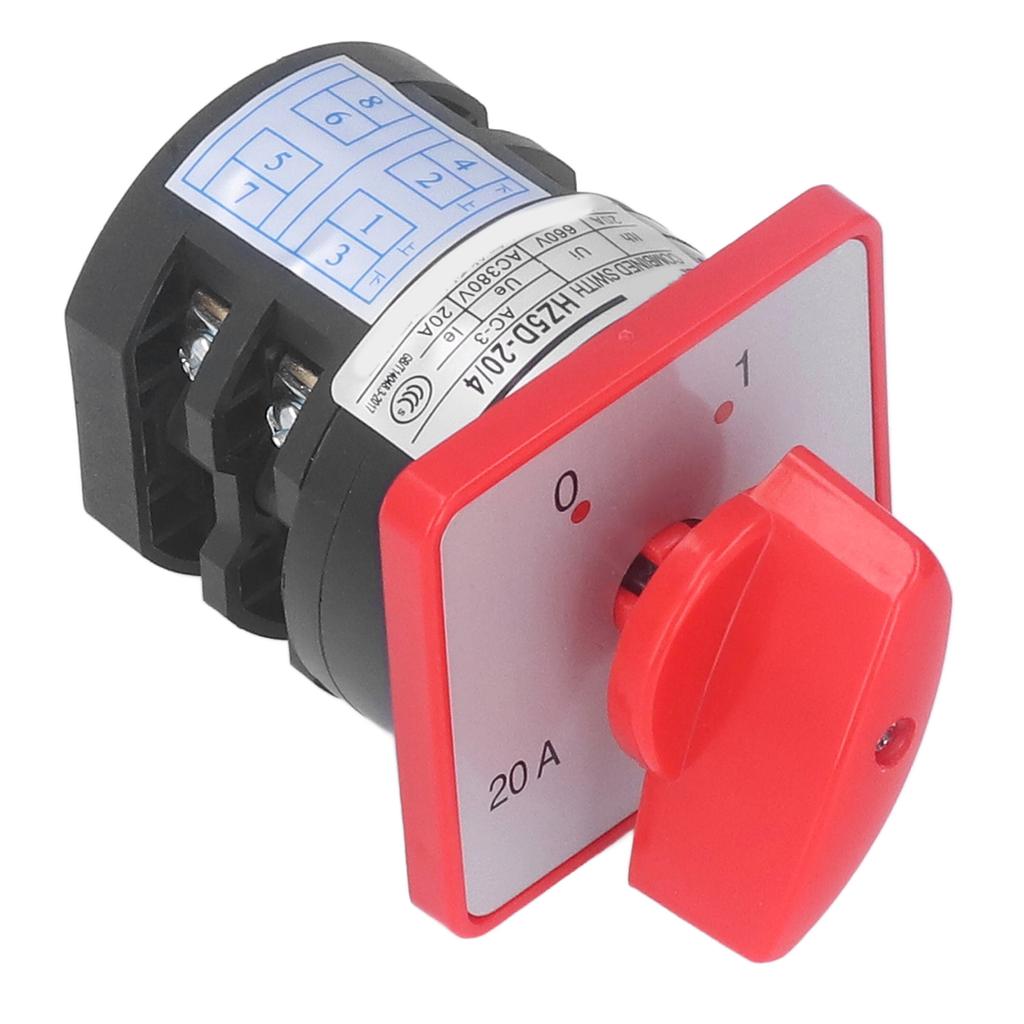 Changeover Switch PC Flame Retardant Combination Selector Switch 2 Sections 2 Gears AC380V
