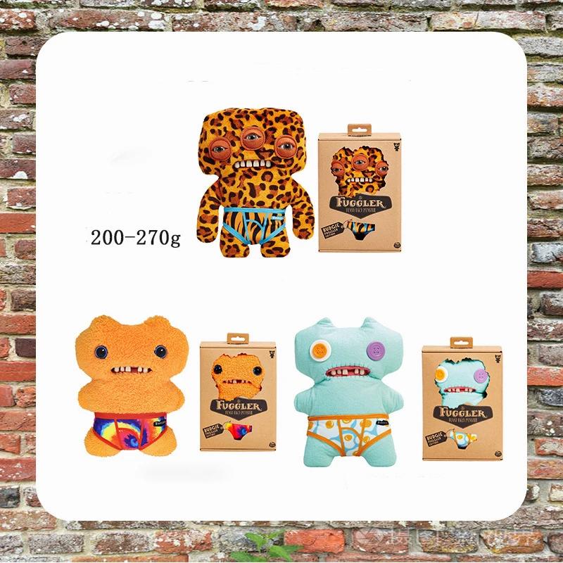 Fuggler WideEyed Tooths Monster Plush Dolls Soft Fuggler Stuffed Plushies Pants Gap Toothed Monstrosity Peluche Birthday Toys