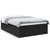 VidaXL Black Bed Frames 120x200 Cm Engineered Wood, Bedroom Furniture, Bed Base, Panel Bed, Bed, Bed 3280931