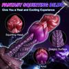 7.5" Squirting Ejaculating Dragon Dildo, Silicone Cumming Huge Fantasy Creature Horse Knot Soft Anal Alien Animal Dildo with Suction Cup,