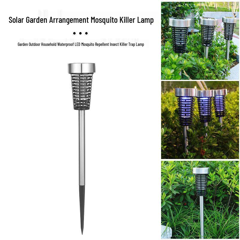 Solar LED Mosquito Killer & Garden Decoration Light - Waterproof Outdoor Insect Trap