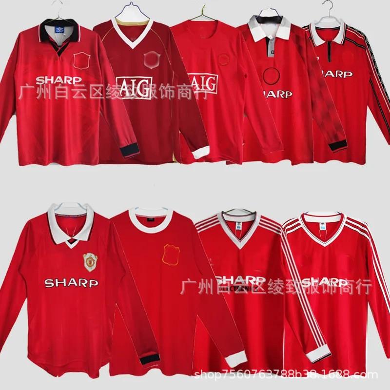Manchester United Retro Domácí Dres 2007-08 Cristiano Ronaldo 7 Dlouhý Rukáv Stoleté Vydání Fotbalový Dres