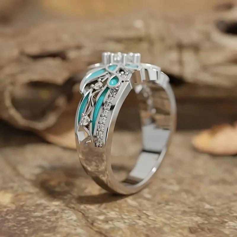 Gorgeous Luxury Rings for Women Wedding Engagement Accessories Unique Female Ring Fashion Jewelry Gifts