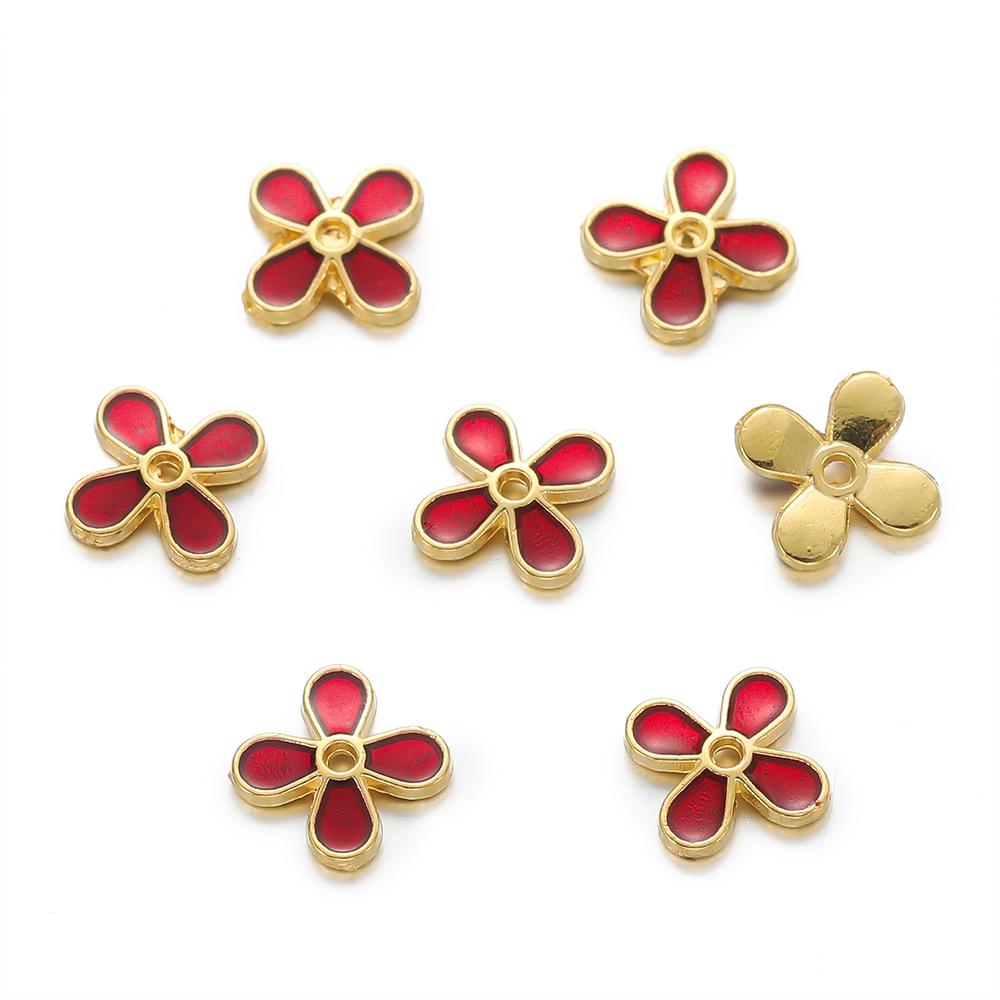 10pcs/lot Metal Loose Spacer Beads Flowers Caps For DIY End Spacer Charms Necklace Bracelets Earring Jewelry Making Craft