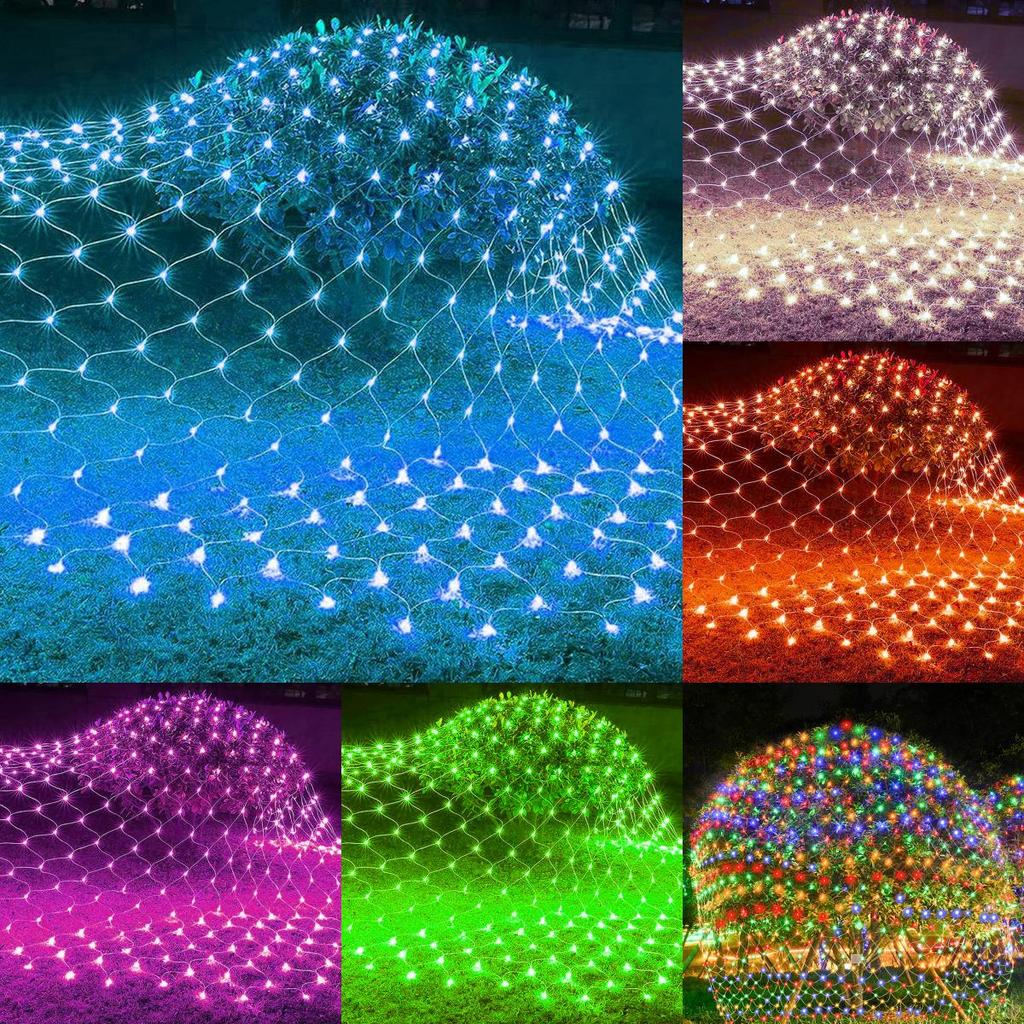 Mesh Colored Light String Rain Protection Christmas Decoration For Garden And Holiday Illumination