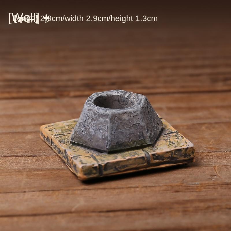 Furniture Model Synthetic Resin Pastoral Moss Micro Landscape Retro Nostalgic National Bonsai Mini Animal Miniature Decoration