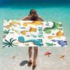 Custom Dinosaur Kids Beach Towel Name Print Soft Quick-Dry Large Bath Towel for Children Swim Pool Travel