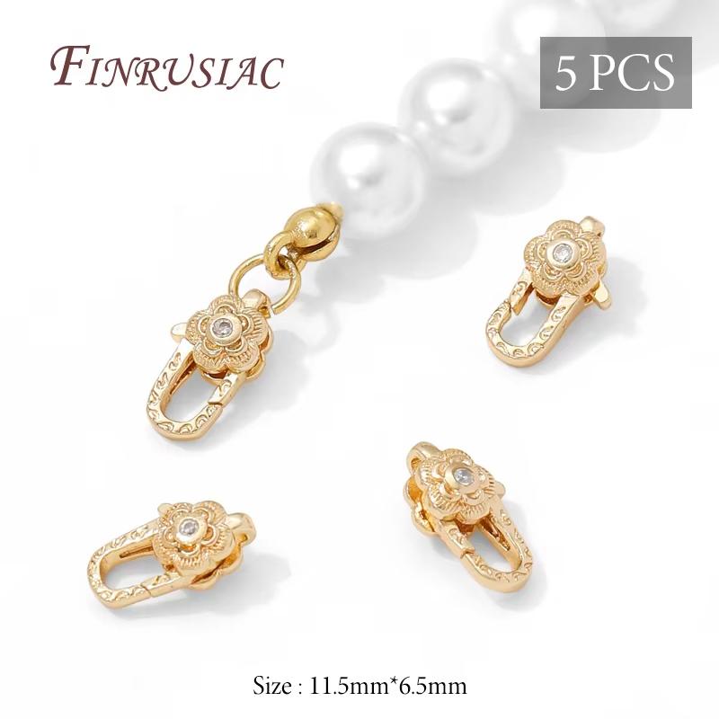 14K Gold Plated Lobster Clasp,Bracelets Clasps with Extension Chains DIY Jewelry Making Supplies,Locks For Jewelry Connectors