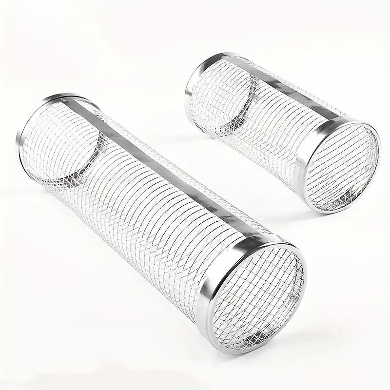 Cestello Griglia Rotante In Acciaio Inox - Per Barbecue, Carne, Verdure, Campeggio - Foto 9