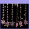 Christmas Acrylic Snowflake Tree Ornaments Set With Transparent Ice Cones For Holiday Decor