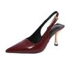 Fashion Pointed Toe High Heel Sandals for Women Summer Sexy Stripper Party Dress Shoes Ladies Patent Leather Sandalias
