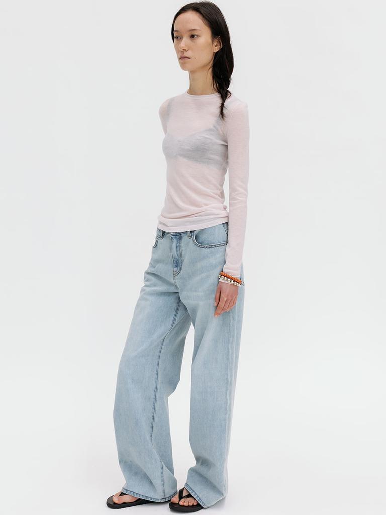 Leubieleu Wide Fit Denim Pants (Light Blue)