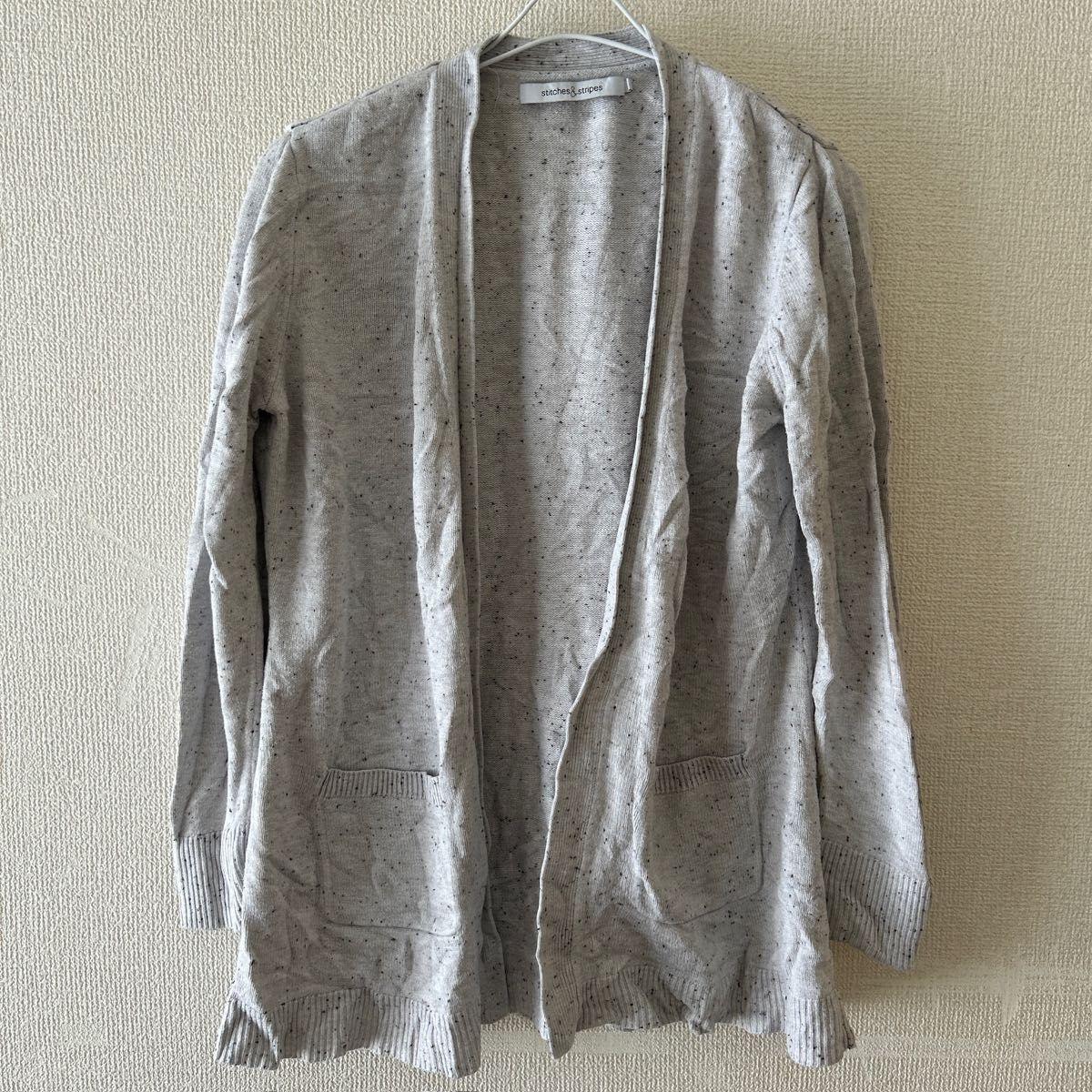 earth musicecology long cardigan gray thin with pocket