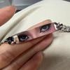 Stainless Steel Curved Plate Photo Bracelet - Personalized Engraved Couple Design