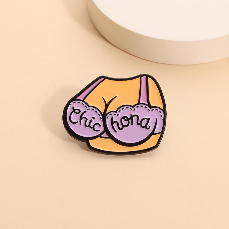 Cartoon Sexy Body Enamel Pins Boobs Bikini Bra Brooches Lapel Badges Cartoon Chic Women Jewelry Gift for Friends