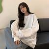 Women's Oversized Sweatshirt - 2025 Spring/Autumn Korean Style, Hoodless Design