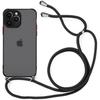 Case - iPhone - 14 Pro Max - Silicone + PC - Adjustable Cord - Rigid Black