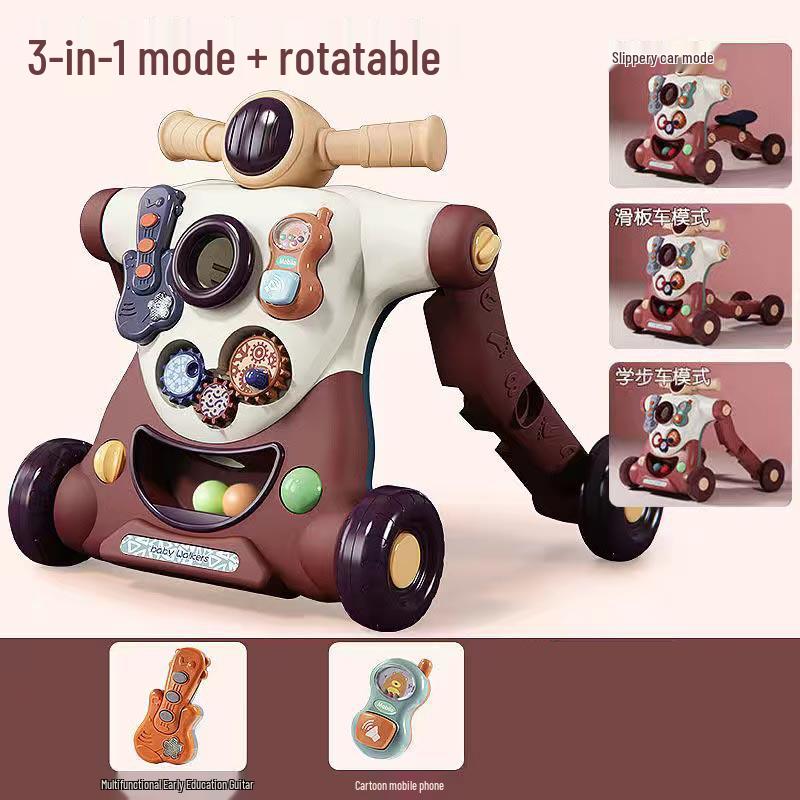 Adjustable 3-in-1 Baby Walker & Pushable Stroller Toy for Ages 0-3