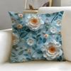 3D Flower Cushion Cover Soft  EasyWash Pillow Case  Versatile for Couch Bed Travel and Office