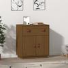 Day and Night - Day and Night Sideboard In Solid Honey Brown Pine Wood 65.5x40x75 Cm