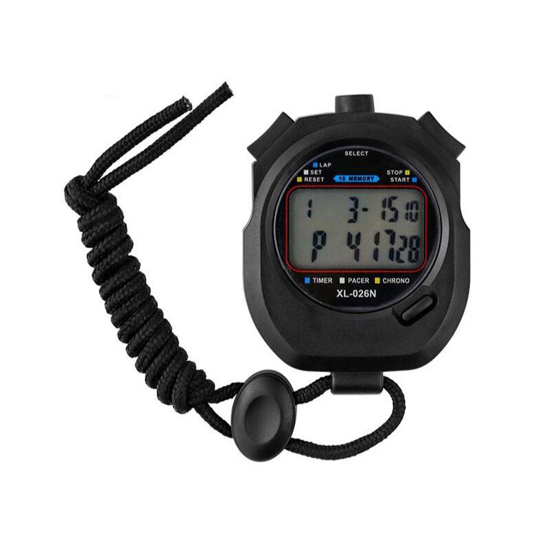 Athletic Timers Double Row LCD Stopwatches 10 Lap Memory Water Resistant Design