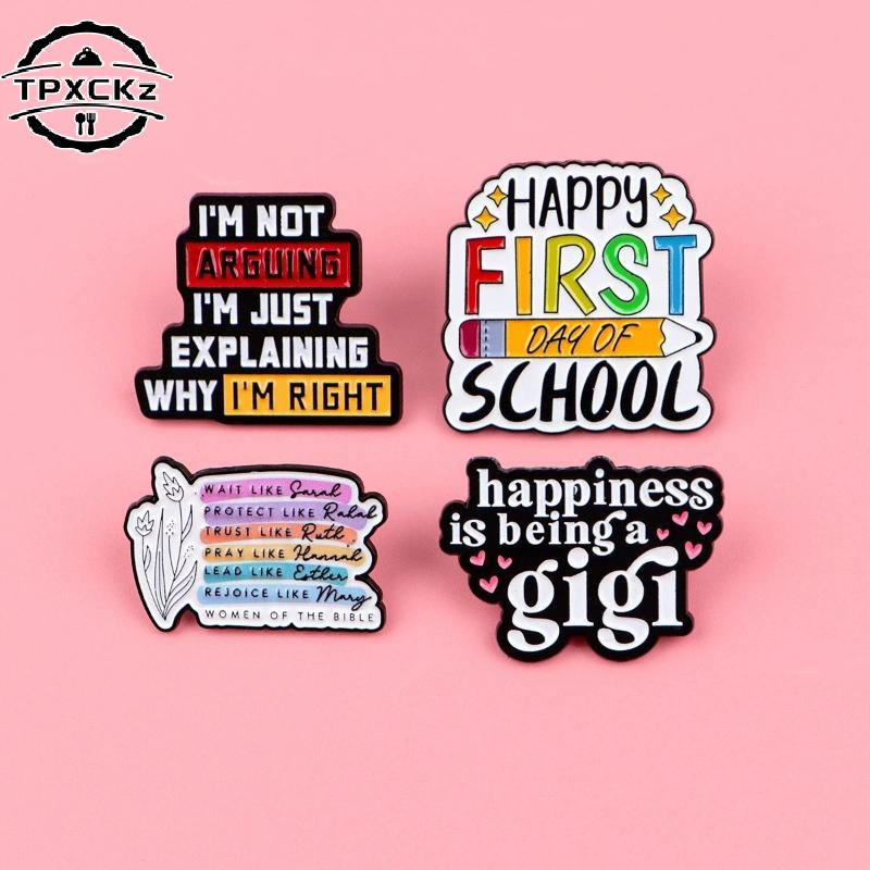 Enamel Pin Quotes Brooch Pines Lapel Pins Badge On Backpack Clothing Accessories Fashion Jewelry Friends Fans Gifts Decoraitons