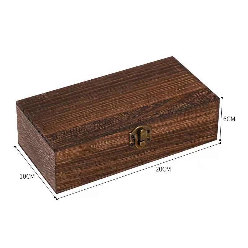 In-Stock Retro Paulownia Wooden Storage & Gift Box with Hinged Lid