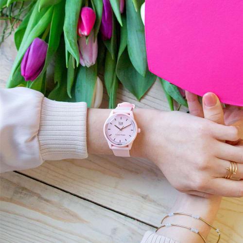Authorized Dealer Ice-watch Ice Watch Watch Solar Battery Ladies 018479 Solar Battery Solar ICE Solar Power Pink Lady Small 3H