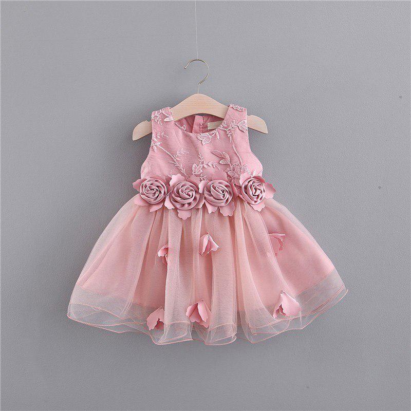 Pretty Cute Toddler Baby Girls Ruffles Sleeve Dress Summer Sequins Gauze Clothes