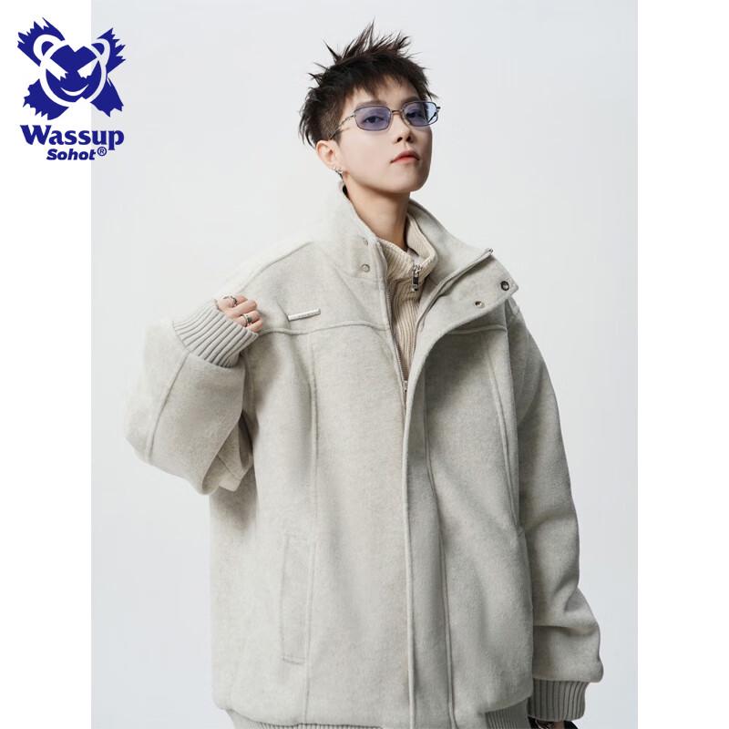 

Wassup Sohot Мужская стеганая куртка из искусственной двухслойной ткани 3XL