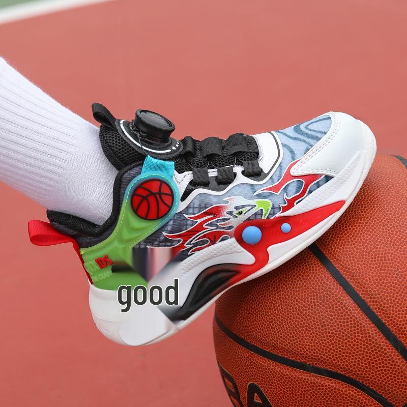 Boys' Autumn 2025 Mesh Non-slip Basketball Shoes - Mid to Big Kids