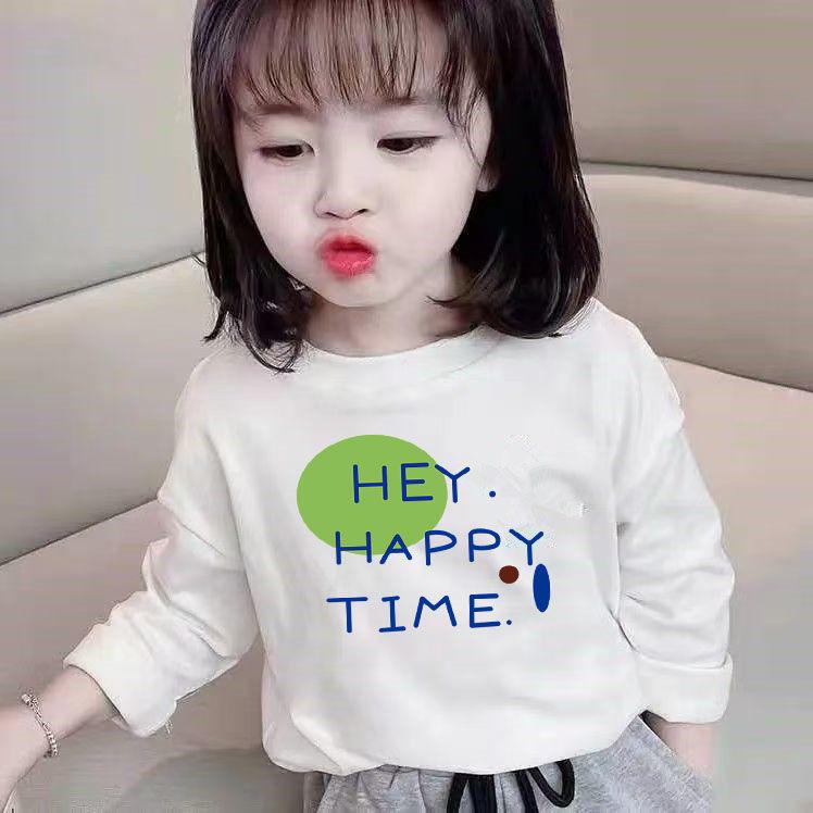 2024 Spring/Autumn Kids' Long Sleeve Pure Cotton Cartoon Top