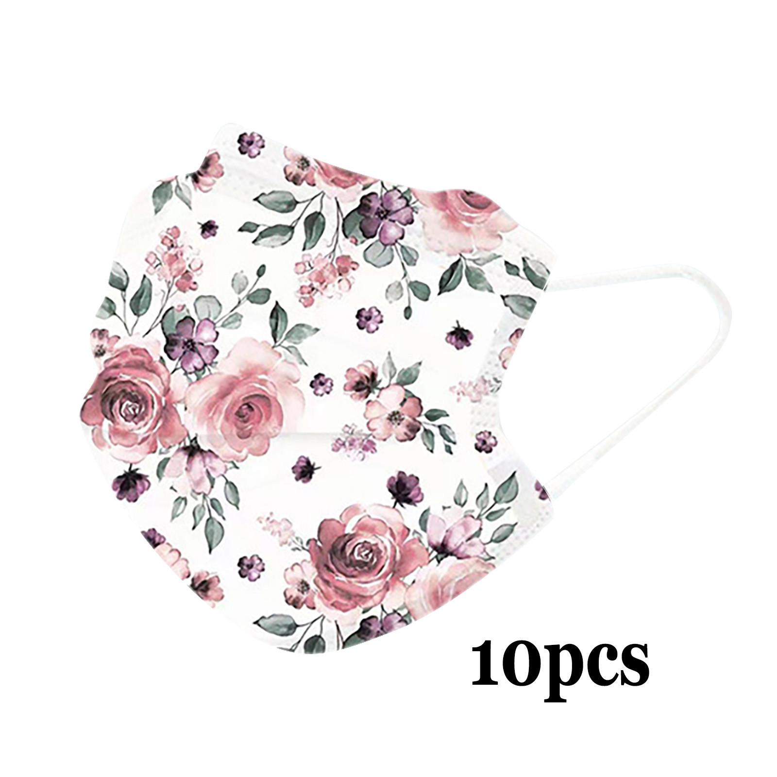 

(Отличный дом)Одноразовая дышащая маска из спанлейса для взрослых с принтом One size белый