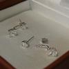 Classic Oval Cut Moissanite Ear Jacket Earring for Women Detachable Earrings 925 Silver Plated Jewely Party Wedding Gift