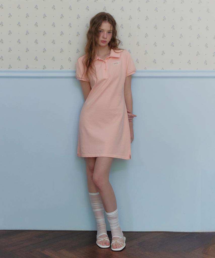 Teuwi It'S Puff Collar Short Sleeve Mini Dress