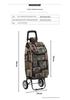 Foldable Ethnic-Style Shopping Cart for Groceries and Luggage