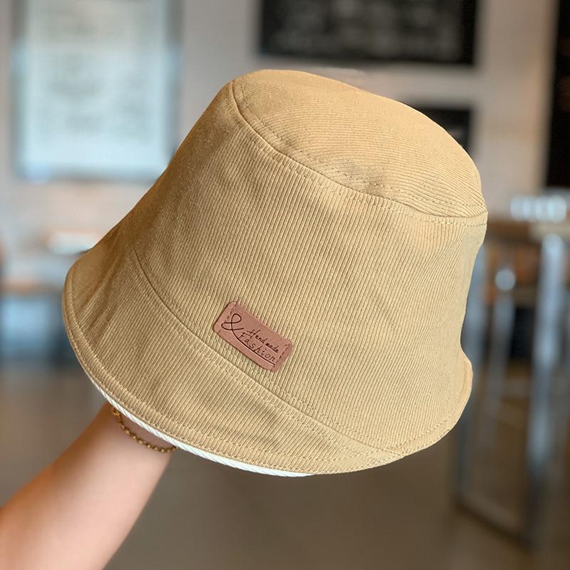 Bucket Hat Spring and Autumn Bucket Hat Showing Small Edge Sunscreen Casual Plain Basin Hat