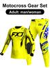 Motokros ekipman seti Enduro cross Forma Pantolon Kitleri Yarışçı Ekipman Seti Arazi Erkek Kitleri Kadın dağ Downhill Motosiklet MX