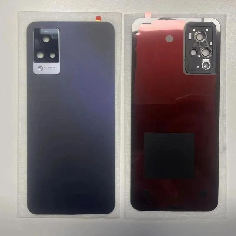 Voor Vivo V21 4G 5G V2066 V2108 V2050 Batterijdeksel Achterkant Vervangende Behuizing Met Camera Reparatieonderdelen