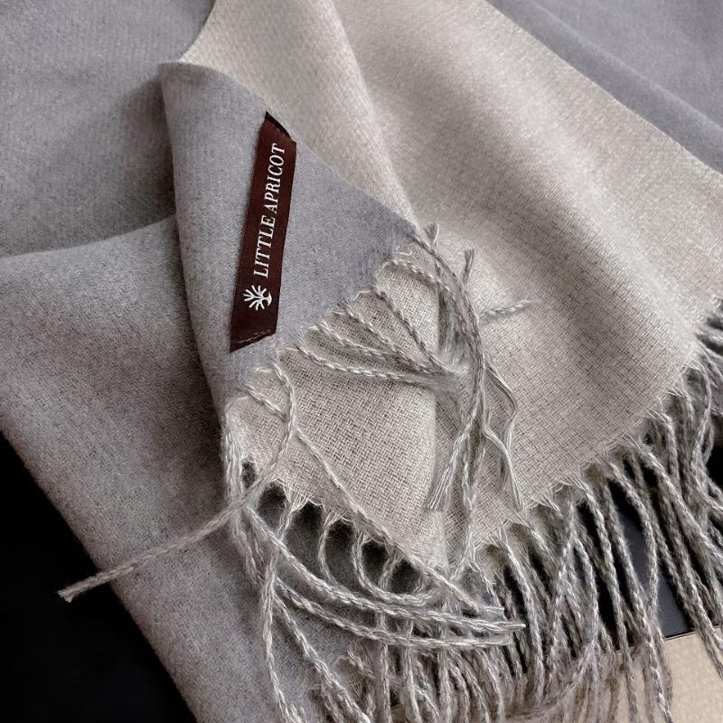 Double-sided Good Quality Solid Color Scarf Women's Winter Versatile Simple Long Shawl Earth Color Scarf