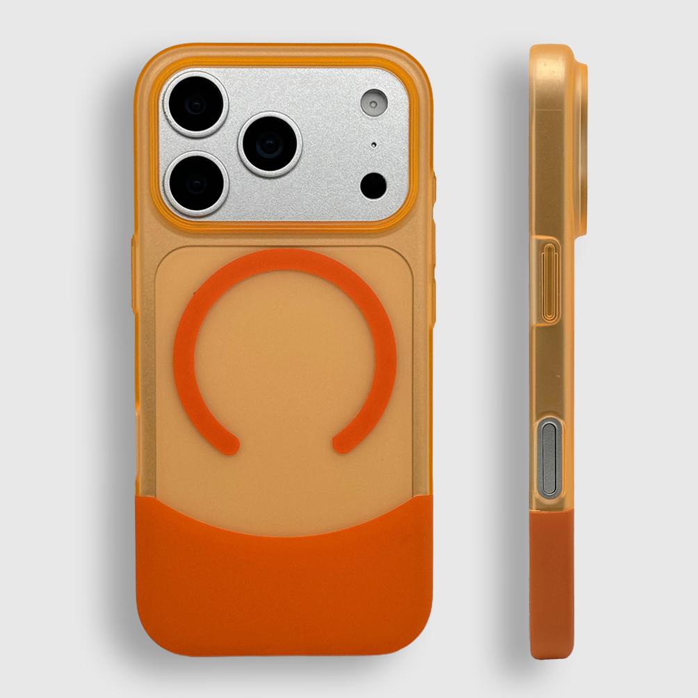 Splicing 2IN1 Magnetic Wireless Charging Case For iPhone 17 16 15 14 13 Pro Max For Magsafe Matte Translucent Hard Couple Cover