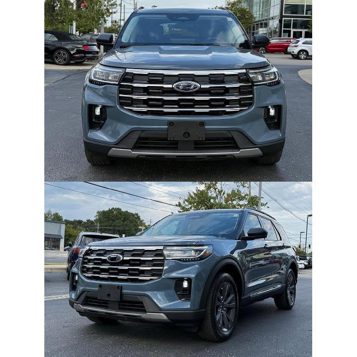 FASTCHE Front License Plate Frame Compatible with 2025 2026 Ford Explorer Front Bumper License Tag Plate Holder Mounting Bracket Replace #