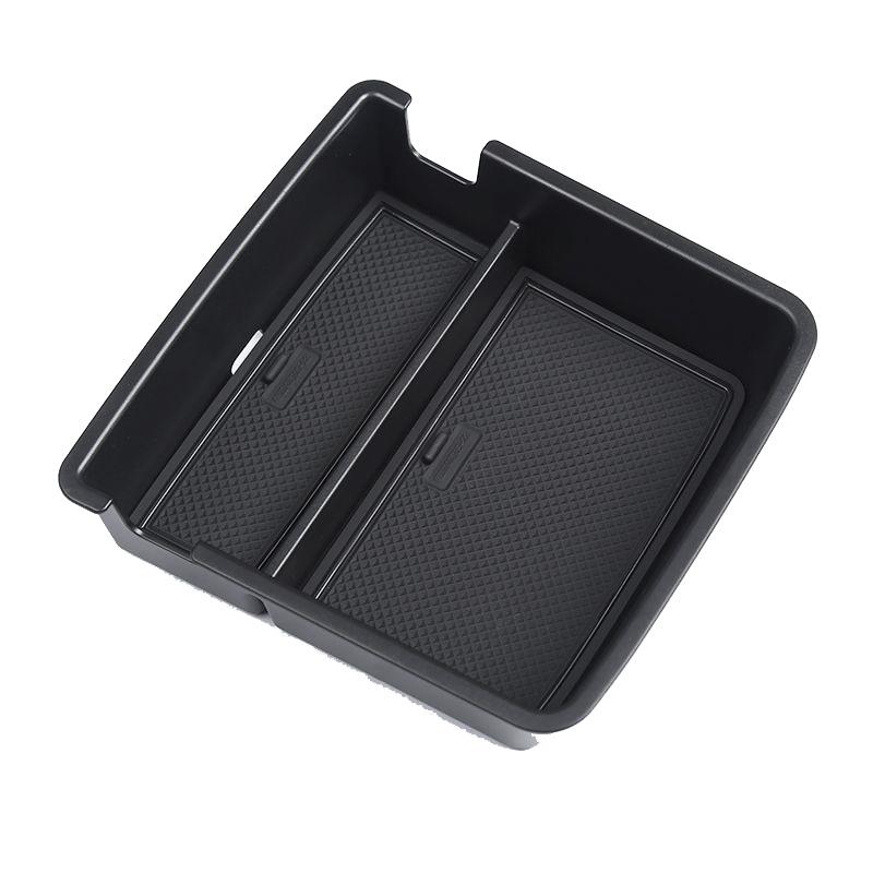 Auto-Styling-Zubehör für BYD KING DM-i 2024 2025 ABS Schwarz Mittelarmlehnen-Aufbewahrungsbox Handschuhfach Innenraum-Organisation